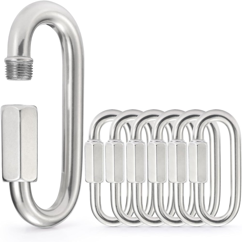sprookber 304 Stainless Steel Chain Quick Links, Chain Connector, Set of 6