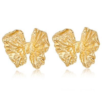 Gold Earrings for Women Butterfly Stud Earrings Fashion Chunky Statement Jewelry