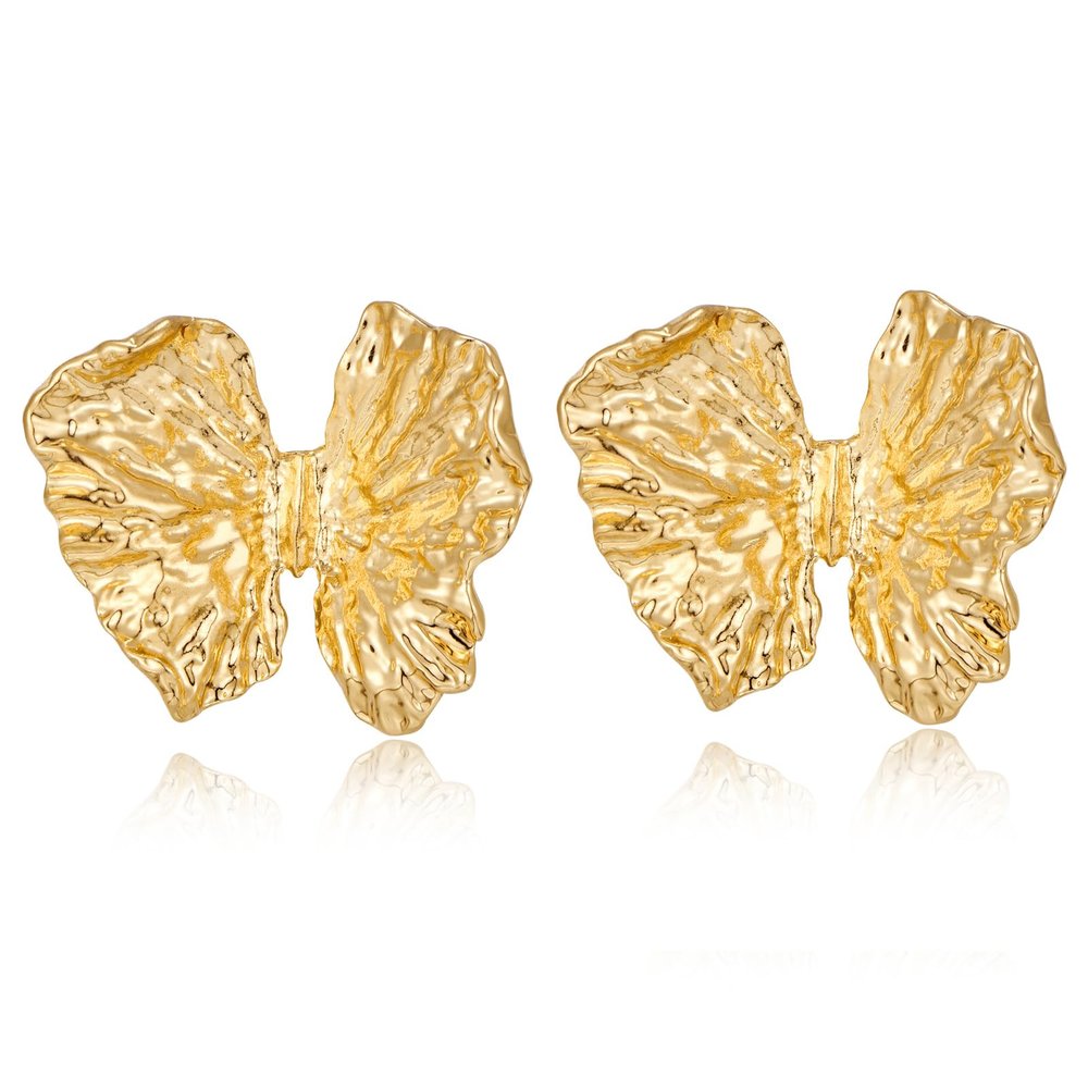 Gold Earrings for Women Butterfly Stud Earrings Fashion Chunky Statement Jewelry