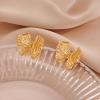 Gold Earrings for Women Butterfly Stud Earrings Fashion Chunky Statement Jewelry view 2