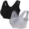 Lifts Anti-Sagging Wirefree Bra, Breathable Cool Lift up Air Bra, Breathable Anti Saggy Breasts Bra (Black + Gray,S) view 1