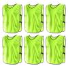 PATIKIL Scrimmage Vest, 6 Pack Soccer Pennies Soccer Jersey Training Vests Team Sports Pinnies Youth Football Practice Jerseys Fits Height 145cm to 170cm, Fluorescent Green (Large) view 1
