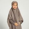 AFAVOM Girls Muslim Full Cover Prayer Dress Abaya Hijab Kaftan Islamic Dress Kids Long Sleeve Formal Clothes Dubai Hijab Eid Dress Teens Loose Fit Floor Length Casual Maxi Gown Taro Color 6-7 Years view 2