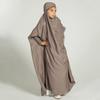 AFAVOM Girls Muslim Full Cover Prayer Dress Abaya Hijab Kaftan Islamic Dress Kids Long Sleeve Formal Clothes Dubai Hijab Eid Dress Teens Loose Fit Floor Length Casual Maxi Gown Taro Color 6-7 Years view 4