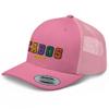 RIVEMUG Los Cabos Mexico Trucker Hat Curved Bill Mid Crown Adjustable Cabo San Lucas Cap Pink view 1