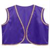 ACSUSS Mens Desert Prince Carnival Tops Arabian Street Rat Waistcoat Cosplay Open Front Vest Dark Purple Large view 3