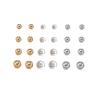 12 Pairs Shining Gold Silver Pearl Hypoallergenic Stud Earrings Set for Women Fashion Aesthetic Jewelry Accessories Statement Earrings Best Friends Birthday Jewelry Earrings for Mom view 1