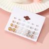 12 Pairs Shining Gold Silver Pearl Hypoallergenic Stud Earrings Set for Women Fashion Aesthetic Jewelry Accessories Statement Earrings Best Friends Birthday Jewelry Earrings for Mom view 2