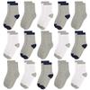 GENTABY Unisex Toddlers Kids Crew Socks-15 Pairs Soft Socks,Casual Athletic Dress Socks for Boys,Girls 10-13 Years view 1