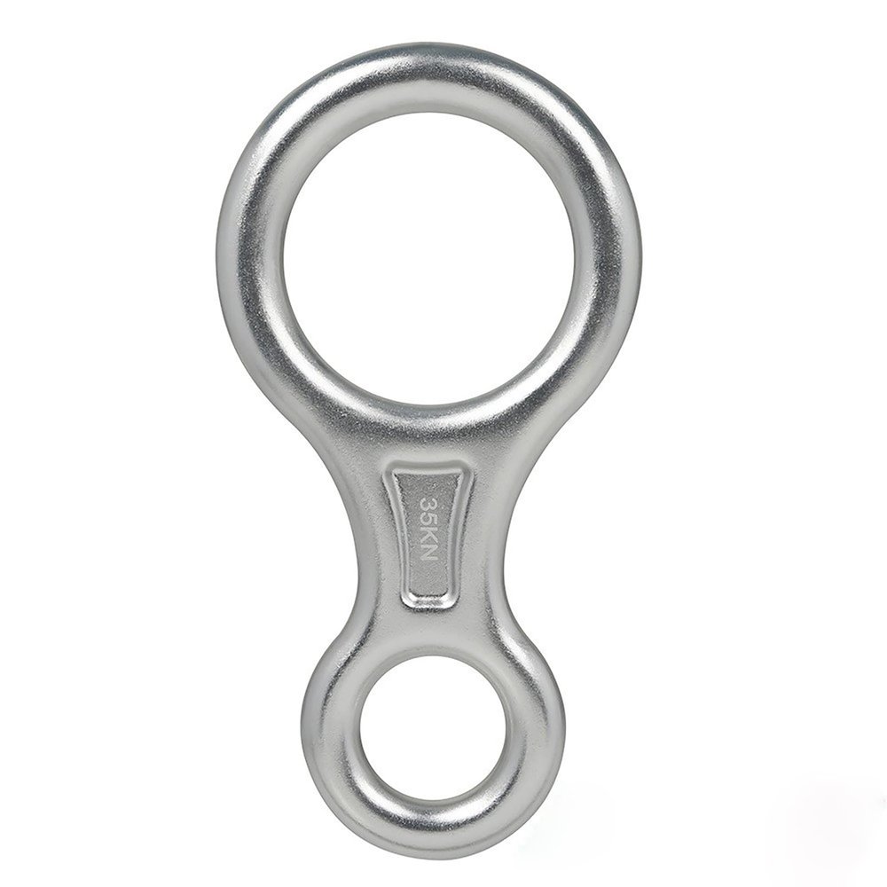 METOOLS Figure 8 Descenders Ring high Altitude Protection Speed Hook Anti-Fall Brake line Landing line Mitigation Rescue Figure 8 Ring (Silver)