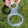 METOOLS Figure 8 Descenders Ring high Altitude Protection Speed Hook Anti-Fall Brake line Landing line Mitigation Rescue Figure 8 Ring (Silver) view 4