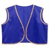 ACSUSS Mens Desert Prince Carnival Tops Arabian Street Rat Waistcoat Cosplay Open Front Vest Royal Blue 3X-Large view 3