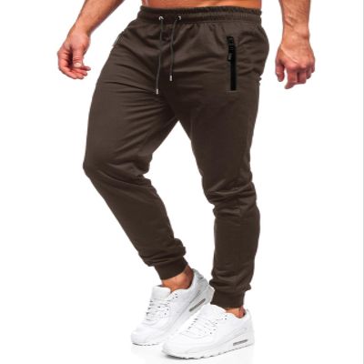 BUXKR Mens Casual Joggers Sweatpants for Jogging,Running or Athletic Activities,Brown,S