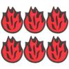 BESPORTBLE 6pcs Tennis Racket Vibration Dampener Racket String Shock Absorber Fire Shaped Silicone Racquet Shock Absorbers Tennis Racket Accessories view 1