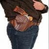 Leather OWB Belt Holster Fits Taurus 856 Defender or Model 605 357 Magnum 3 inches, Premium Leather, Fast Draw - ShnLeather (Brown, Taurus Model 605 Poly Protector 3" Barrel) view 1