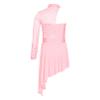 FEESHOW Big Girls Mesh Open Back Lyrical Dance Dress Ballroom Dancing Costumes Leotard High Low Flowy Sheer Skirt Pink A 8 Years view 4