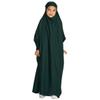 AFAVOM Abaya for Girls Muslim Dress Full Cover Hijab Kaftan Islamic Prayer Dress Kids Formal Prayer Clothes Dubai Hijab Church Eid Dress Teens Loose Fit Casual Maxi Gown Blackish Green 11-12 Years view 1