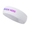 Custom Sport Headbands for Men Women,Personalized Sweatband,Add Your Image Logo Hairband for Gym,Running,Cycling,Yoga,Basketball,Football White view 2