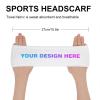 Custom Sport Headbands for Men Women,Personalized Sweatband,Add Your Image Logo Hairband for Gym,Running,Cycling,Yoga,Basketball,Football White view 3