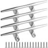 SHENGHUISS Boat Open Base Cleat 316 Stainless Steel Mooring Dock Cleat for Boat,Deck,Hook Accessories Screws (5 inch 4 Pack) view 1