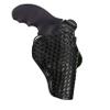 Basket Weave Leather Paddle Holster Fits Colt Python or Colt King Cobra, Premium Leather, Thumb Break - ShnLeather (Black, Colt Python 4.25" Barrel) view 1