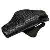 Basket Weave Leather Paddle Holster Fits Colt Python or Colt King Cobra, Premium Leather, Thumb Break - ShnLeather (Black, Colt Python 4.25" Barrel) view 4