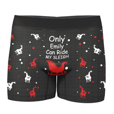 KEMEILA Custom Men's Boxer Briefs for Christmas, To Do List-Funny Underwear for Men, Personalized Gift for Husband Boyfriend, Style 02, XS-5XL