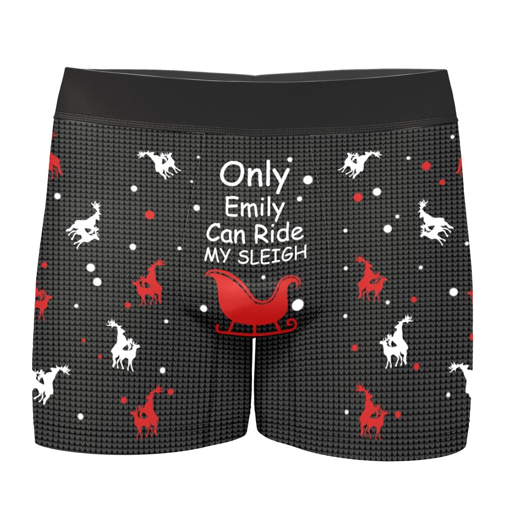 KEMEILA Custom Men's Boxer Briefs for Christmas, To Do List-Funny Underwear for Men, Personalized Gift for Husband Boyfriend, Style 02, XS-5XL