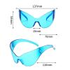 helena Oversized Y2k Sports Sunglasses Women Goggle Men Trends Wrap Around Shield One Piece Sunglasses Large Shades Eyewear (pink) view 3