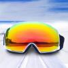 CARUTU Ski Goggles, Snow Goggles with Thickened Sponge Pad & Adjustable Elastic Band, Snowboard Goggles for Snowboarding, Ice Skating (Color : Red) view 3
