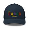 RIVEMUG Los Cabos Mexico Trucker Hat Curved Bill Mid Crown Adjustable Cabo San Lucas Cap Navy view 2