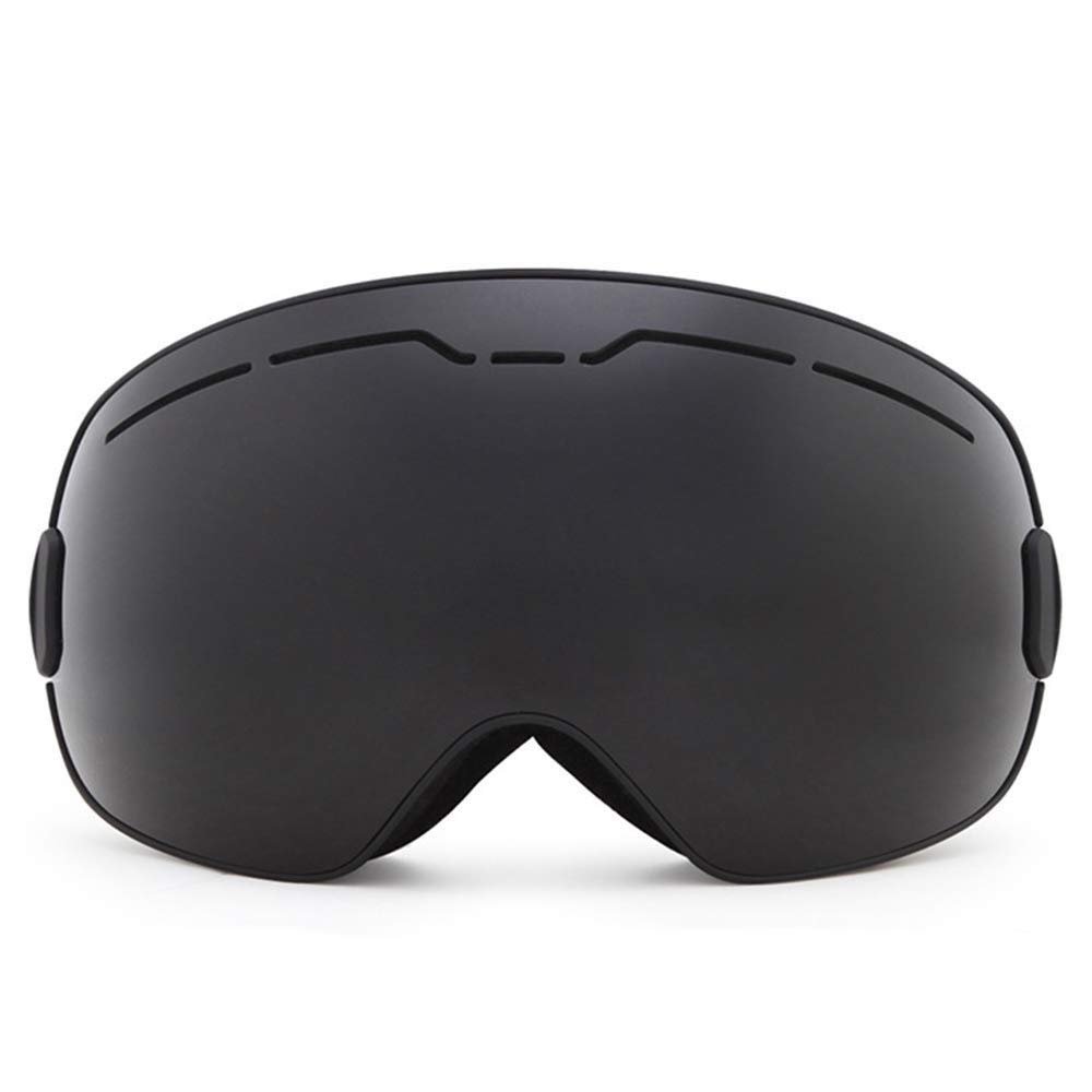 CARUTU Ski Goggles for Men Women, Anti-Fog Snow Snowboard Glasses with Double-Layer Anti-Fog Lens & Elastic Band, for Skiing Skating (Color : Black)