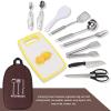 Camping Travel Cooking Utensils Bag,Camping Cooking Utensils Set,Travel Cookware Pouch Bag with Handle for BBQ Camp Cookware Kitchen Kit(brown) view 3