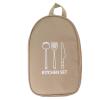 Kuuleyn Camping Travel Cooking Utensils Bag,Camping Cooking Utensils Set,Travel Cookware Pouch Bag with Handle for BBQ Camp Cookware Kitchen Kit(khaki color) view 1