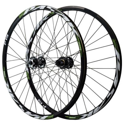 ZECHAO 24" Mountain Bike Wheel,Quick Release Bike Rim Disc Brake Front 2 Rear 4 Bearings 7/8/9/10/11/12 Speeds Bike Front and Rear Wheel Wheelset (Color : Green, Size : 24inch)