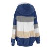 Oversized Fuzzy Fleece Jackets For Women Fashion 2023 Color Block Faux Fur Cardigan Coat Shaggy Warm Winter Outerwear sherpa jacket Blue 2X view 4