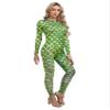 YONGHS Women 3D Fish Scale Print Jumpsuit Full Cover Stretchy Unitard Bodysuit Halloween Cosplay Costume Type F Medium view 1