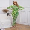 YONGHS Women 3D Fish Scale Print Jumpsuit Full Cover Stretchy Unitard Bodysuit Halloween Cosplay Costume Type F Medium view 2