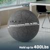 Yes4All Exercise Office, 400lbs Capacity Anti-Burst Yoga Weight Self-Standing Sitting Ball Chair with Hidden Seam Cover Convenient Handle & Pump Included, Standard, Dark Gray view 3