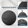 Yes4All Exercise Office, 400lbs Capacity Anti-Burst Yoga Weight Self-Standing Sitting Ball Chair with Hidden Seam Cover Convenient Handle & Pump Included, Standard, Dark Gray view 4