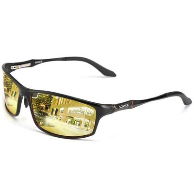 SOXICK Night Vision Glasses for Driving, Polarized Sunglasses for Men, Anti Glare (Black)