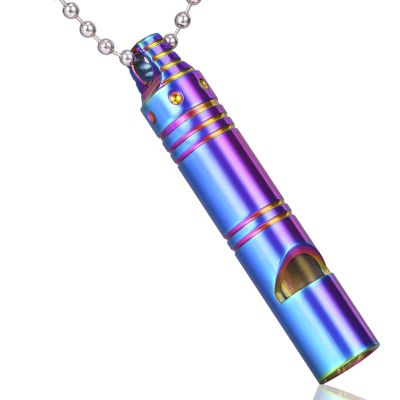 Autuveen Whistle Emergency,Titanium Whistle Necklace Keychain Loud up to 120db,Emergency Survival Whistles for Kids Women Men,Safety Whistles for Camping Hiking-Colorful