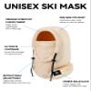 Gisdanchz Ski Mask for Women, Fleece Balaclava Face Mask Helmet Cover for Women Men, Neck Warmer Gaiters Face Cover for Winter Men Ski Hood Winter Shield for Cold Weather, Khaki view 2