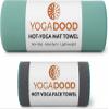 72" x 26.75" Long Hot Yoga Mat Towel Plus Compact Face Towel  Hot Yoga Essentials - Full Length, Absorbent, Microfiber Material for Workout, Gym - Pack of 2 Yoga Towels - Grip Improves with Sweat view 1