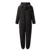 Auwer Hooded Onesie Pajamas for Adults Fleece Sherpa Sleepwear for Women Bear Onesie One Piece Pajamas view 3