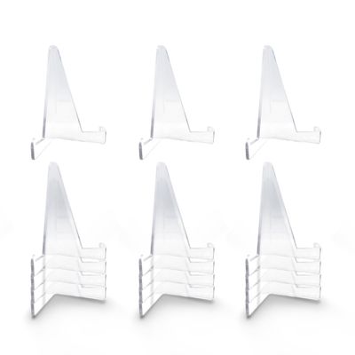 5 Pack Plastic Card Display Stand - Super Hard Clear Display for Baseball, Sports, Trading & Coin Cards - Durable & Sturdy Design