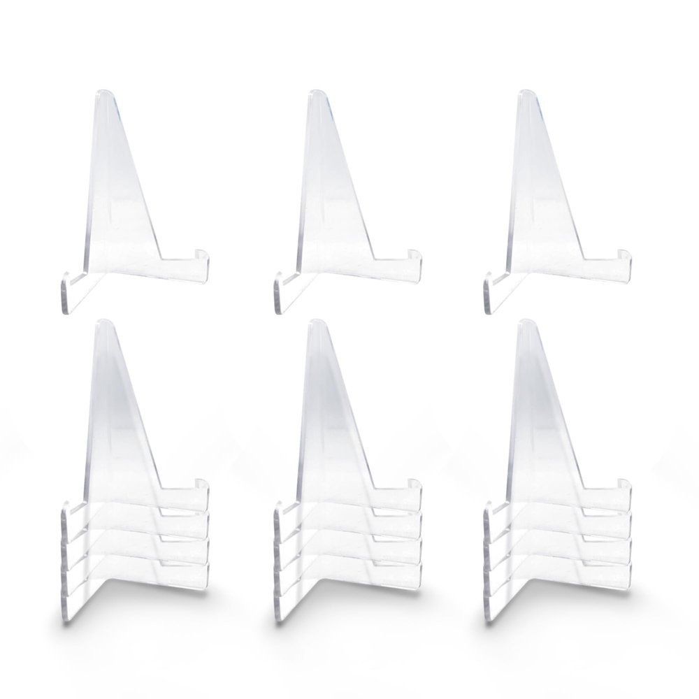 5 Pack Plastic Card Display Stand - Super Hard Clear Display for Baseball, Sports, Trading & Coin Cards - Durable & Sturdy Design