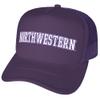 Campus Lab Official Northwestern University Distressed School Name Foam Snapback Trucker Hat - Unisex for Men and Women view 1