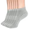 DIBAOLONG Womens & Mens Low Cut Socks, 6-Pairs Non Slip Yoga Sock Ankle Athletic Short Cotton Socks with Grips view 2