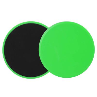 2 Pieces Fast Speed Gliding Discs, Full Body Coordination Balancing Pad for Effective Fitness Training, Green Round Sliding Plates